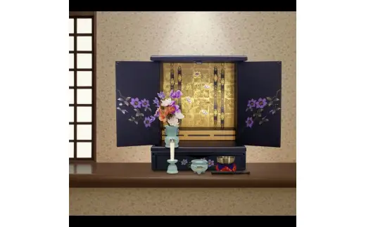 タツクラフト 紀州塗り ミニ仏壇 大 鉄仙 【Tk240】【ttcf922-butu-lsen】