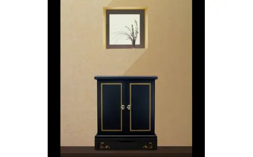 タツクラフト 紀州塗り ミニ仏壇 小 鉄黒 【Tk280】【ttcf922-butu-sbk】