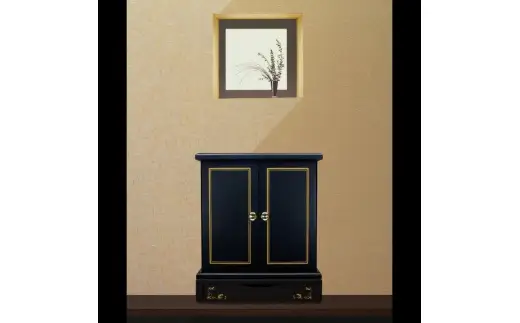 タツクラフト 紀州塗り ミニ仏壇 大 鉄黒 【Tk281】【ttcf922-butu-lbk】