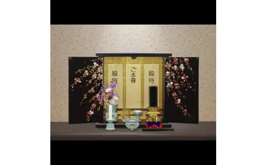 タツクラフト 紀州塗り ミニ仏壇 大 黒柿 木目 【Tk283】【ttcf922-butu-lwd】