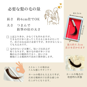 誕生記念筆　小さな赤ちゃん筆　胎毛筆 お仕立券 あかちゃんふで あかちゃん筆 うぶ毛 お祝い