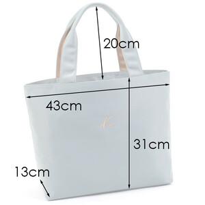 トートバッグ　(R-0686)　ダークブルー/アイボリー〈キタムラ〉 AGG0007