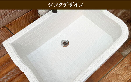【美濃焼】 タイル シンク オールホワイト SSサイズ （light-SS-0075）多治見市 / 作善堂[TCJ024]