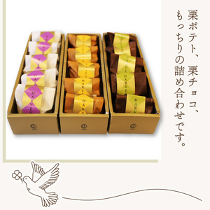 ハーベスト 3種 栗ポテト 栗チョコ もっちり 15個入り チョコ チョコレート 栗 ポテト バター アーモンド スイーツ お菓子 おやつ デザート 洋菓子 焼き菓子 詰合せ 詰め合わせ ギフト プレゼント 贈り物 京都 八幡 ジョフラン