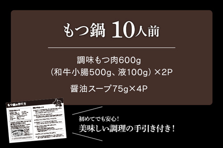 もつ鍋 訳あり 醤油味 10人前 もつ鍋セット