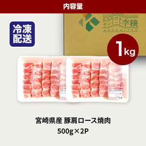 宮崎県産豚肩ロース焼肉 1㎏_K16_0173_1