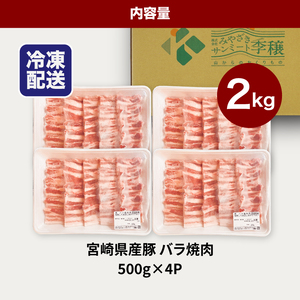 宮崎県産豚バラ焼肉 2㎏_K16_0187_1