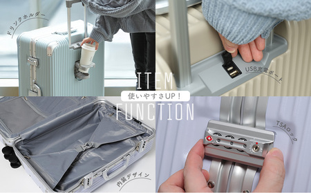 スーツケース キャリー  L (エンボス/セレストブルー) [PROEVO] [12004S] AY370