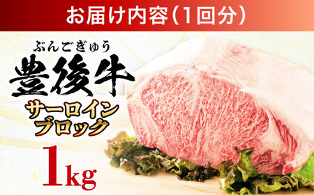 【全12回定期便】【厳選部位】おおいた豊後牛 サーロイン ブロック 1kg 日田市 黒毛和牛 牛肉 サーロイン 豊後牛 サーロインブロック [AREI106]