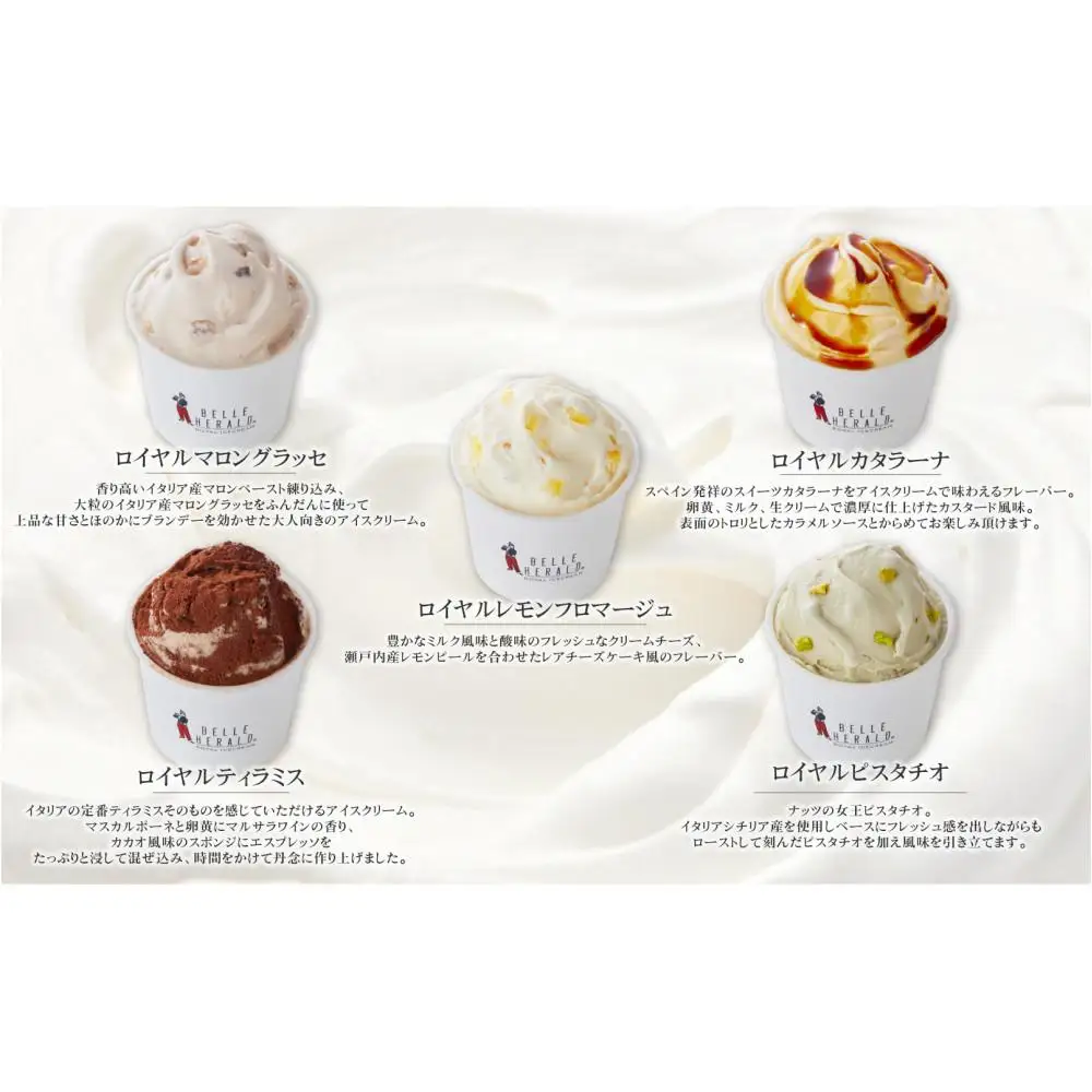 【贅沢な美味しさ！】１０種類が味わえる、ベルヘラルド高級ロイヤルアイスクリーム詰め合わせギフト