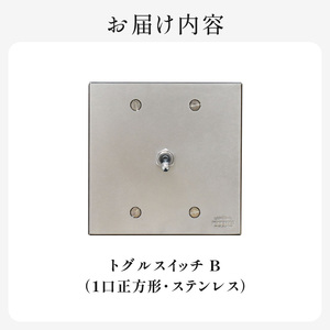 HITTITEのトグルスイッチB（1口正方形・ステンレス） ヒッタイト 063-30-ST