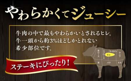 【全6回定期便】【A4/A5等級】博多和牛 ヒレステーキ 1kg (100g×10枚) 糸島市 / ヒサダヤフーズ 黒毛和牛 牛肉 ヒレ肉  [AIA094]