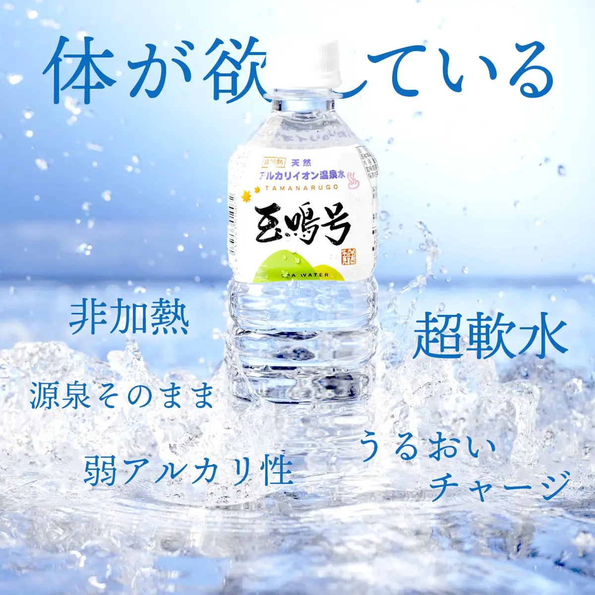 水 温泉水 玉鳴号 500ml×24本 天然アルカリイオン温泉水 大崎市 ボディプラスインターナショナル