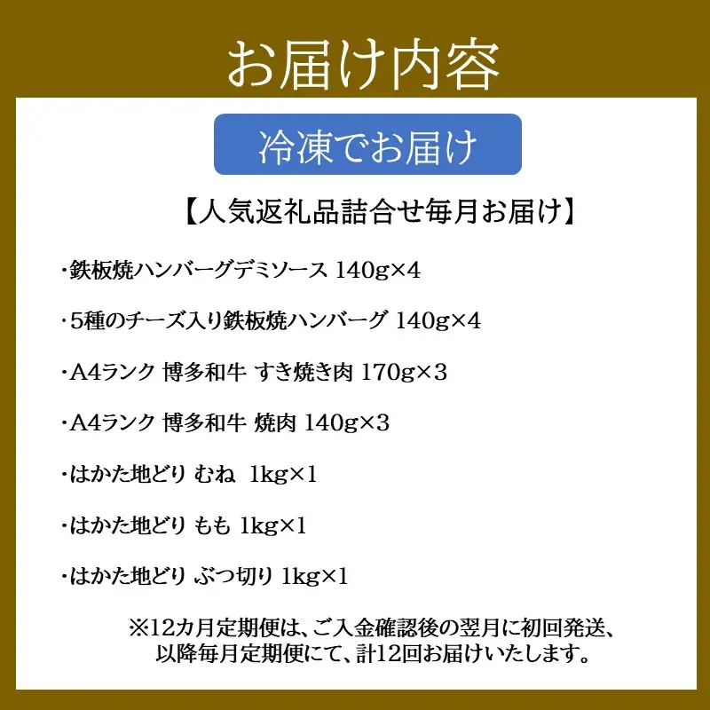 飯塚市人気返礼品詰合せC【12カ月定期便】【O-006】