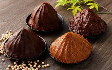 蔵元直送 浅野や 天然醸造 手造り みそ セット 4種 各1kg 合計4kg｜味噌 みそ 調味料 無添加 豆味噌 米糀 白味噌 赤味噌 特製