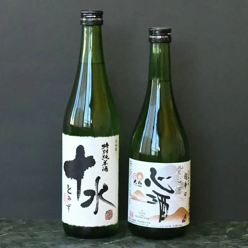 日本酒　大山　特別純米酒「愛心酒」＆特別純米酒「十水」セット　720ｍl×2本　山形県鶴岡市　山形県酒類卸株式会社　K-838　| 酒 お酒 地酒 さけ 贈り物 贈答 お礼 プレゼント ギフト ご当地 おすすめ 人気 お取り寄せ 返礼品