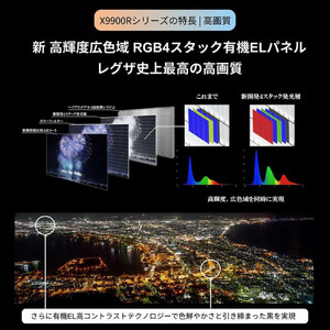 TVS REGZA【標準設置費込み】4K有機ELテレビ REGZA ( レグザ ) X9900R シリーズ 65V型 [ 4Kチューナー内蔵 / YouTube対応 ] 65X9900R 【 テレビ TV 65型 65インチ 65V 有機EL 4K X9900R series タイムシフトマシン搭載 ダブルウインドウ 家電 人気 おすすめ 】