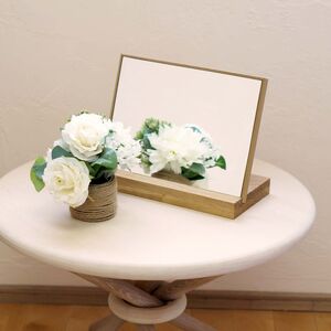 【樹工房】無垢材卓上ミラー＆スタンドセット
