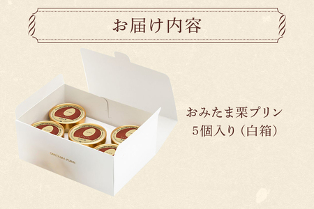 おみたまプリン 笠間の栗 5個入り 白箱 プリン 国産 茨城 8-N
