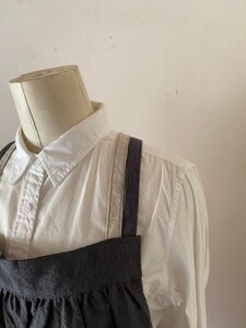 ギャザーエプロン Fu-ra 【カラー：グレー】エプロン 手作り ハンドメイド 30-088