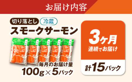 サーモン【全3回】スモークサーモン 100ｇ×5[AQAJ020]
