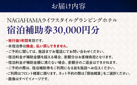 NAGAHAMAライフスタイルグランピングホテル 宿泊補助券 3万円分[AQCK002] グランピング