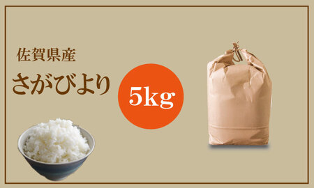 佐賀産ブランド 米「 さがびより 」（5kg）ほたるの郷 精米 白米 5キロ B140-067