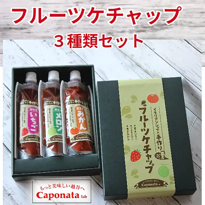 【フルーツケチャップ】苺、メロン、みかんの3種類セットレシピ付き | 自家製ケチャップ いちごケチャップ メロンケチャップ みかんケチャップ 埼玉県 越谷市