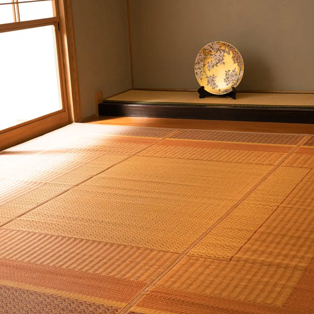 熊本県八代市産のい草を使って織り上げたラグ『DXランクス』(サイズ：140cm×200cm)(カラー：ベージュ) 国産 イグサ 茣蓙 ござ ラグ カーペット 絨毯 マット 織物 敷き物 インテリア
