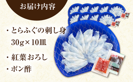 ふぐ 刺身 ふぐ刺し（小皿/約30g）×10枚 [SFJ036]