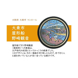チタン製ミニチュアマンホール 大東市２枚組セット