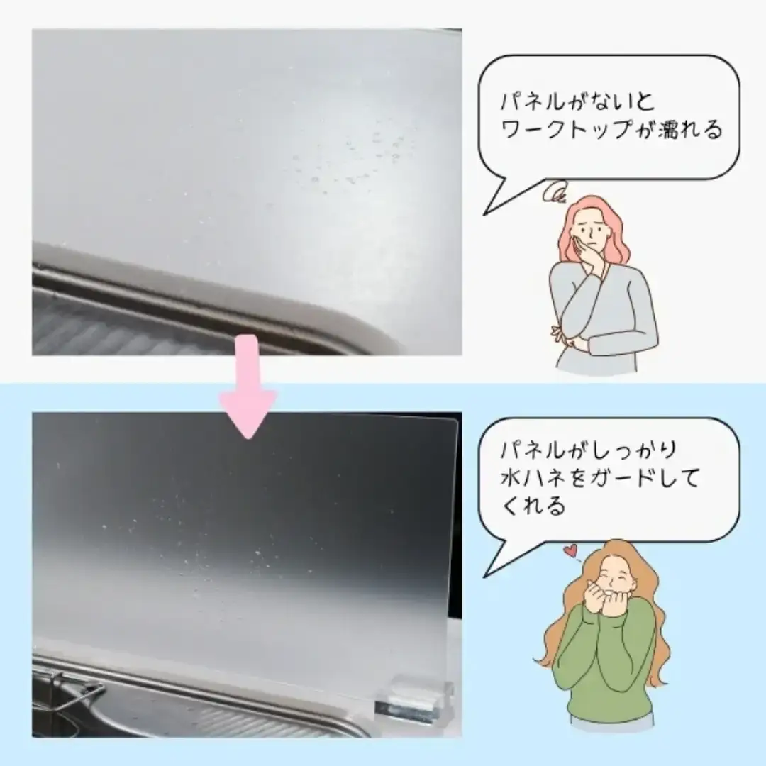 [キープロダクション] 目隠し＆水はね防止パネル90(アクリル)【017S134】
