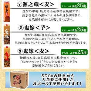 お好きな銘柄が選べる 紙パック 6本 セット(1800mL×6本) 焼酎 飲み比べ 【大隅家】 B187-v01