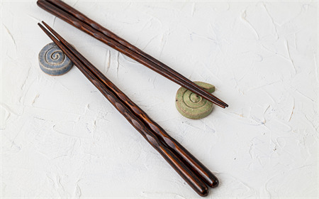 【Wood工房】拭き漆箸・ぶな　２４cm