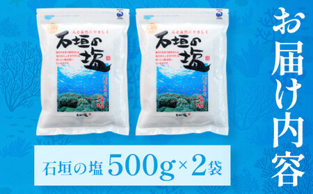 石垣の塩 500g×2 計1kg ｜ 沖縄 石垣 塩 調味料 海塩 SI-94