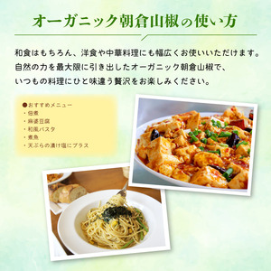 【残り僅か！】 有機 朝倉山椒 300g （150g×2） JAS 山椒