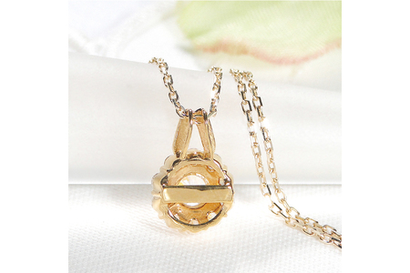 ネックレス K18YG イエローゴールド ダイヤモンド 0.35ct 【f218-k18yg】 [オーダーメイドジュエリーメイ 山梨県 韮崎市 20742934] ペンダント
