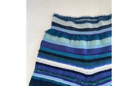 ichiri 彩りニットパンツ ブルー系 / ichiri knitted pants サイズフリー1枚 F21C-0073