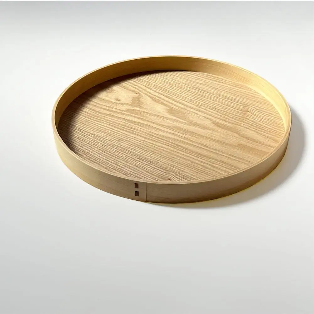 曲げわっぱ 木製 丸盆 30cm お盆 トレイ トレー ランチョンマット 朝食 食器 プレート 和歌山【YG403】