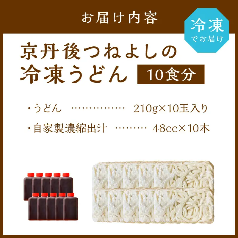 【もちもち】冷凍うどん10玉入（濃縮出汁付き）_KI00035_うどん