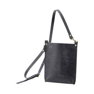 豊岡鞄 haaki Leather SDバッグ HLB101 ネロ / KOMOREBI 木和田正昭商店 牛皮革 革 ショルダーバッグ レディース 高級 おしゃれ バッグ かばん カバン 鞄 シンプル デザイン ハンドメイド ブラック 黒色