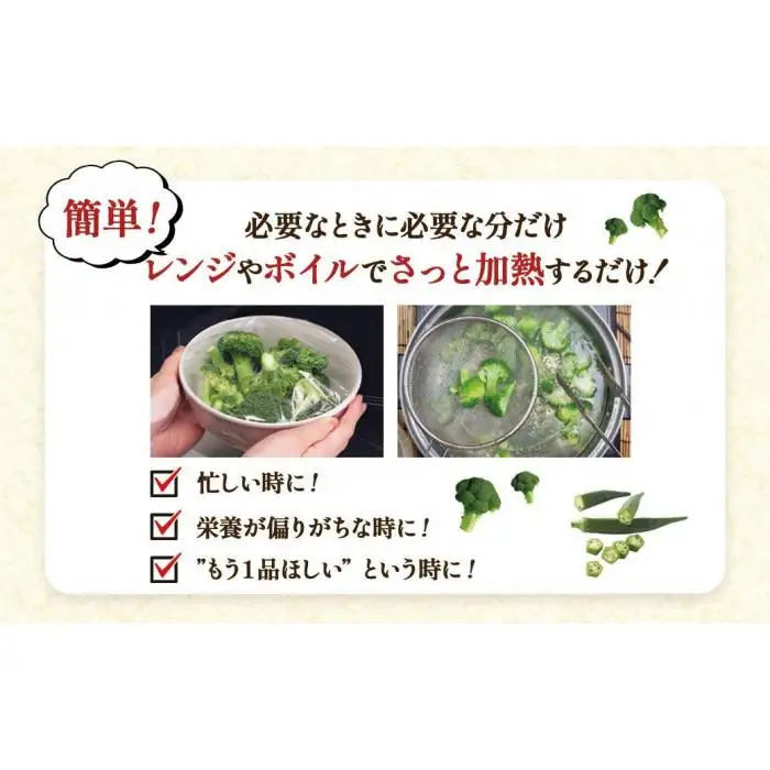 冷凍ブロッコリー6袋＆冷凍オクラ4袋セット
