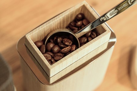 コーヒーキャニスター KIRI Coffee Canister（100g）【木地】《サイズ：100×70×150（mm）》