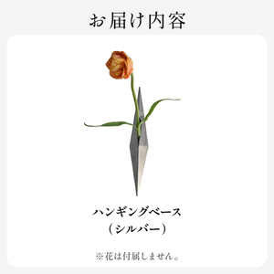 HITTITEの 海外展示会出展 スタイリッシュな花器 ハンギングベース シルバー 063-50-SR