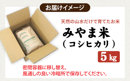 令和7年産 福井市産 コシヒカリ 5kg 無洗米 / 天然の山水で育てたお米【みやま米】 [A-168004]  / 5キロ 5kg 米 こめ コメ お米 こしひかり 福井県 福井市 令和7年 7年産 七年