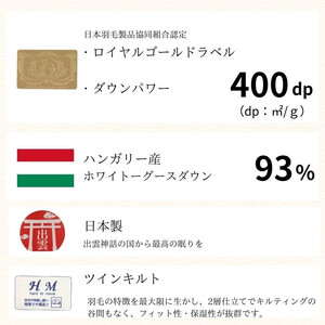 ゴア 羽毛ふとん　ダブルサイズ　ホワイトグース　トレニアH：ピンク系