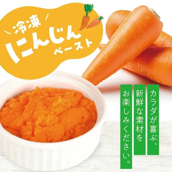 冷凍にんじんペースト1.0kg(500g×2袋) 冷凍便 ※離島発送不可 冷凍 にんじん ニンジン 人参 野菜 野菜ペースト 離乳食 介護食 小分け お菓子作り ゆざ食彩工房 遊佐町 庄内 東北 [1429NN1000G]