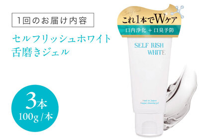 歯磨き粉【全3回定期便】舌磨きジェル ミントフレーバー風味 3本(各100g) 歯磨き粉[AGCQ022]