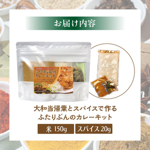 大和当帰葉とスパイスで作るふたりぶんのカレーキット スパイスカレー スパイス セット 簡単 簡単調理 ジャスミンライス 小麦不使用 グルテンフリー ギフト プレゼント 常温 ハーブガーデンショップ 奈良県 生駒市 送料無料