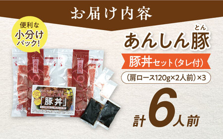 タレ付き 豚丼セット 肩ロース120g 計6人前 白川町 / 藤井ファーム [AWAF003]
